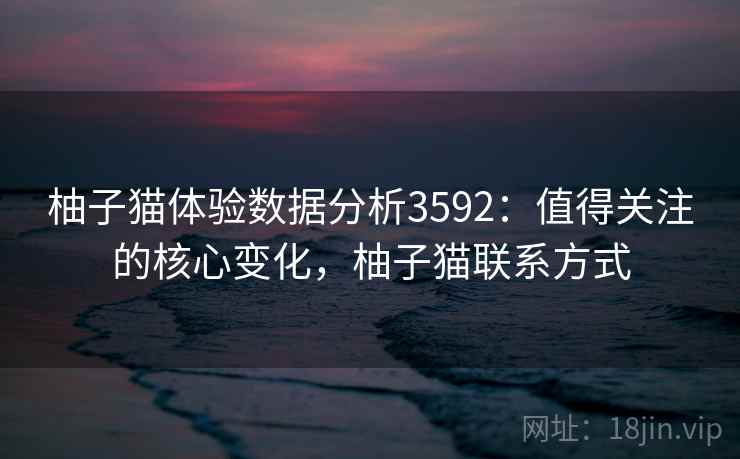 柚子猫体验数据分析3592：值得关注的核心变化，柚子猫联系方式