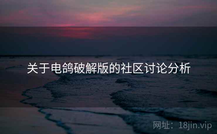 关于电鸽破解版的社区讨论分析
