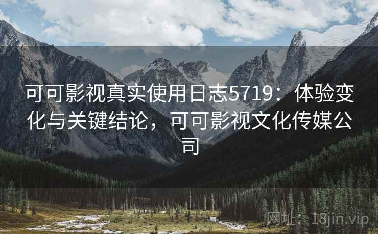 可可影视真实使用日志5719：体验变化与关键结论，可可影视文化传媒公司