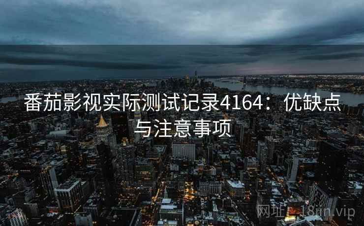 番茄影视实际测试记录4164：优缺点与注意事项