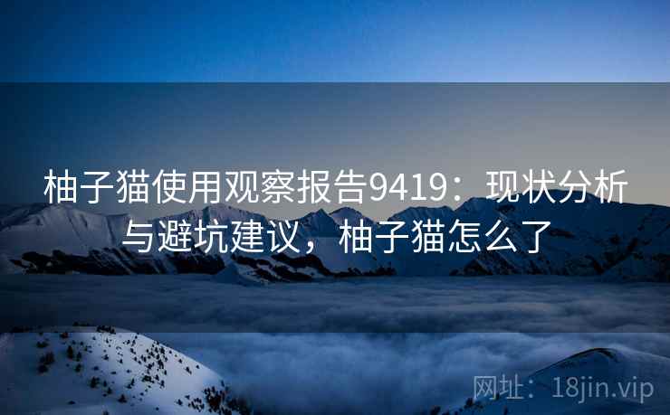 柚子猫使用观察报告9419：现状分析与避坑建议，柚子猫怎么了
