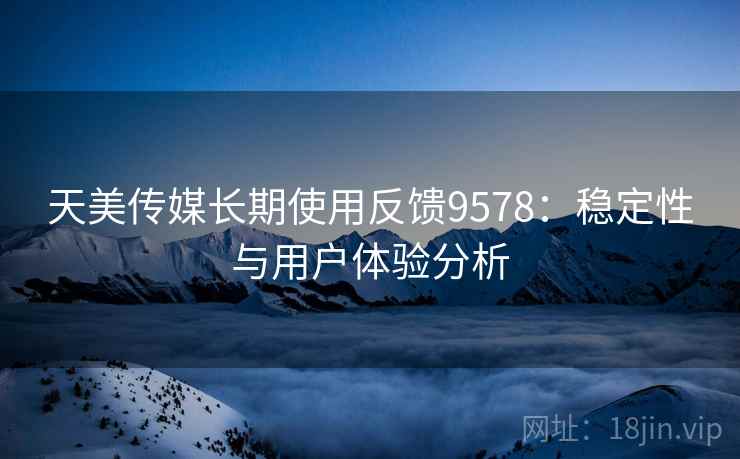 天美传媒长期使用反馈9578：稳定性与用户体验分析